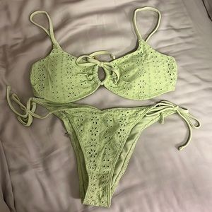 Bikini Sets Hollister Neon Green Bikini Hollister Neon Green
